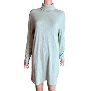 Zara Long Sleeve Turtleneck Sweater Dress Med Soft Comfy Workwear Casual Preppy